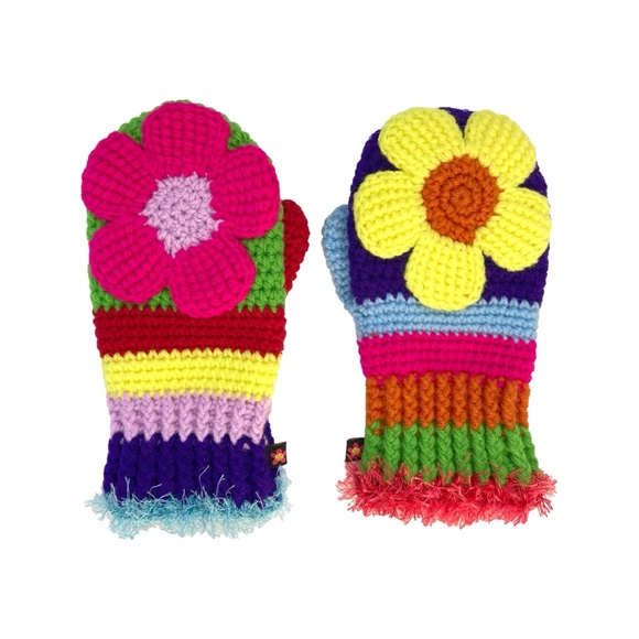Urban Outfitters x STAHL KNIT Daisy Hand Crocheted Mittens - Picture 2 of 9